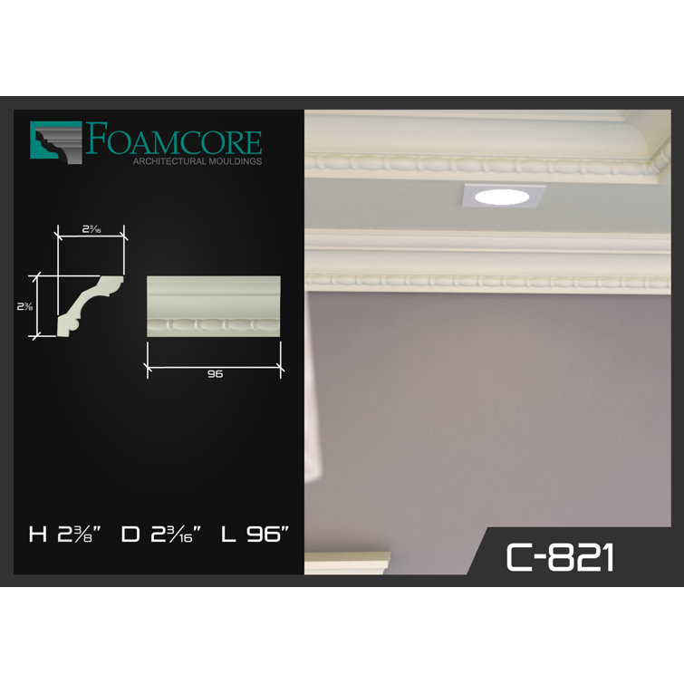 ChemcrestFoamcore 2.2'' H x 96'' W D Urethane Crown Wayfair Canada